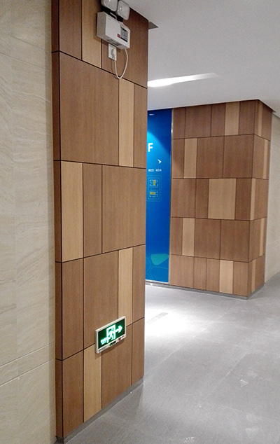 深業U中心使用格林雅防火板的掛墻 深業U中心使用格林雅防火板的掛墻