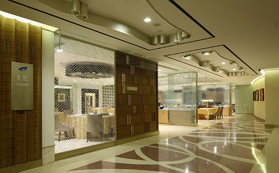 使用格林雅防火板裝修的靜雅海鮮高檔餐廳 使用格林雅防火板裝修的靜雅海鮮高檔餐廳