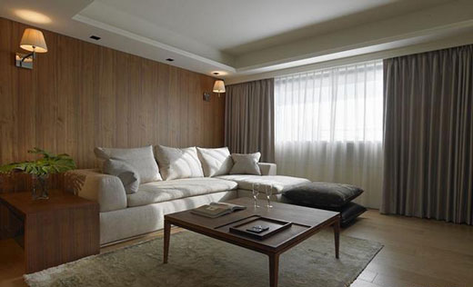 防火板飾面裝修的客廳 防火板飾面裝修的客廳